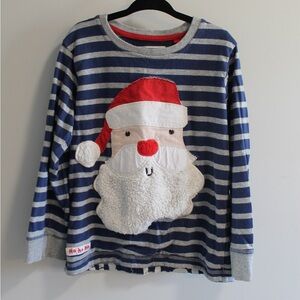 Boys Striped Santa Long Sleeve Shirt size 5-6